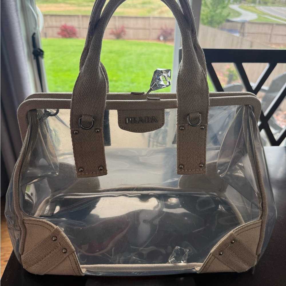Prada canvas PVC bag.